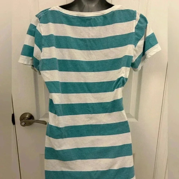 Vintage, Striped Tshirt with Bicycle Design, Sz L - Picture 4 of 5